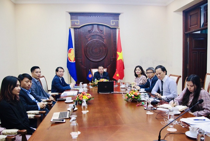 Thứ trưởng Bộ VHTTDL Nguyễn Văn Hùng tham dự Hội nghị trực tuyến Bộ trưởng Du lịch G20. Ảnh: BP